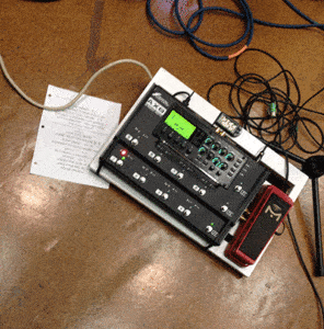The Fractal Ax8, setlist, and WMNF's tangle of cables. 